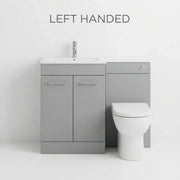 Lavello 1000mm Floor Standing L Shape Pack with Basin Worktop, Grey Gloss