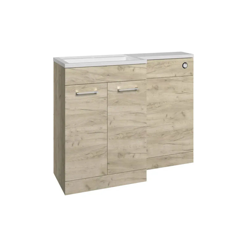 Lavello 1000mm Furniture & BTW WC Pack - Oak (LH)