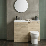 Lavello 1000mm L-Shape Furniture Pack (Left Hand) - Oak | Inc. Cistern & Basin Top
