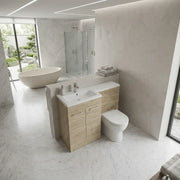 Lavello 1000mm L-Shape Furniture Pack (Left Hand) - Oak | Inc. Cistern & Basin Top
