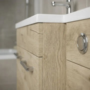 Lavello 1000mm L-Shape Furniture Pack (Left Hand) - Oak | Inc. Cistern & Basin Top
