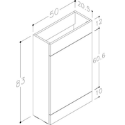 Lavello 1000mm L-Shape Furniture Pack (Left Hand) - Oak | Inc. Cistern & Basin Top