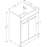 Lavello 1000mm L-Shape Furniture Pack (Left Hand) - Oak | Inc. Cistern & Basin Top