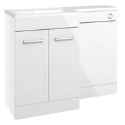 Lavello 1000mm L-Shaped Vanity & WC Furniture Pack with Basin White Gloss