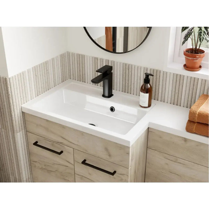 Lavello 900mm F/S L-Shape Pack & Basin (RH) - Oak