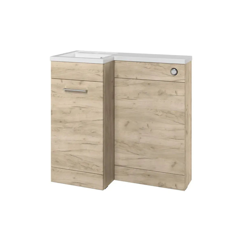Lavello 900mm Furniture & BTW WC Pack - Oak (LH)