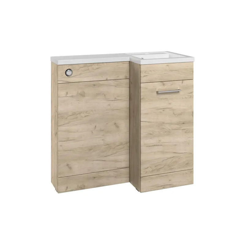 Lavello 900mm Furniture & BTW WC Pack - Oak (RH)