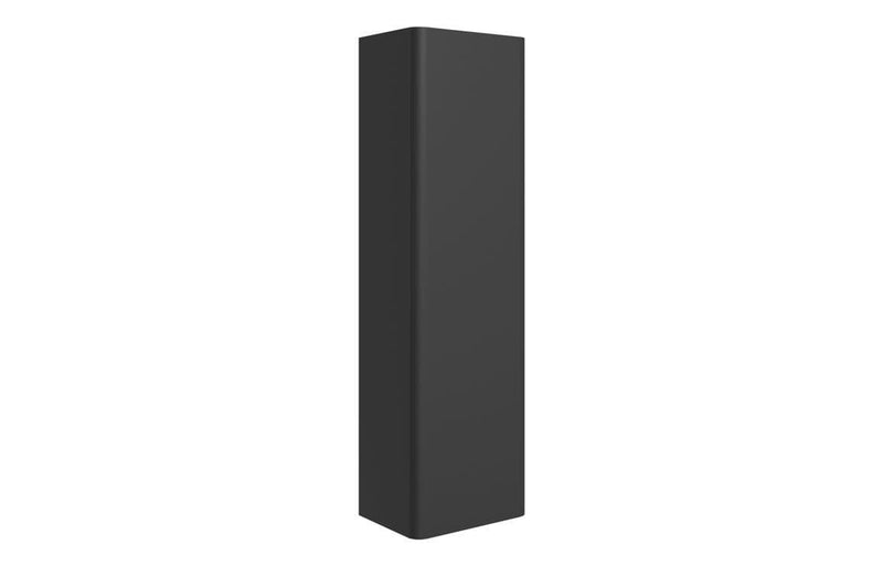 Leo 350mm Wall Hung 1 Door Tall Unit - Matt Black
