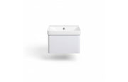 Leo 500mm Wall Hung 1 Drawer Basin Unit & Basin - Matt White