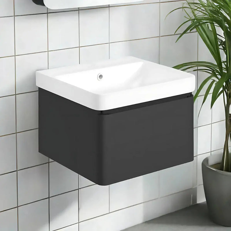 Leo 600mm Basin Unit & Tall Unit Pack with Tap - Matt Black