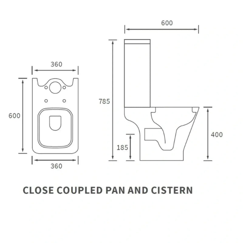Leo 600mm Wall Hung Basin Unit & Cedare WC Pack with Evolve Matt Black Mixer Tap