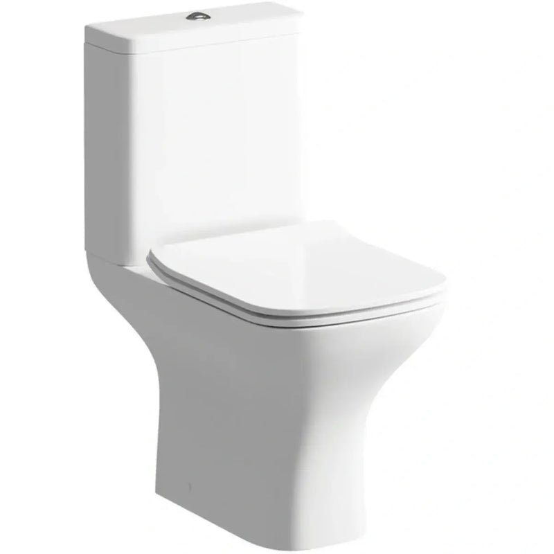 Leo 600mm Wall Hung Basin Unit & Cedare WC Pack with Evolve Matt Black Mixer Tap