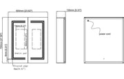 Levante 600mm 2 Door LED Mirrored Cabinet