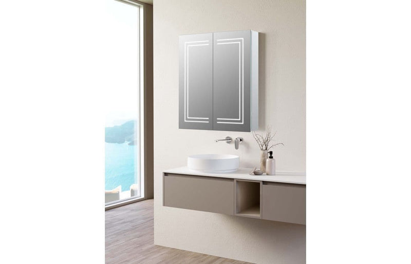 Levante 600mm 2 Door LED Mirrored Cabinet