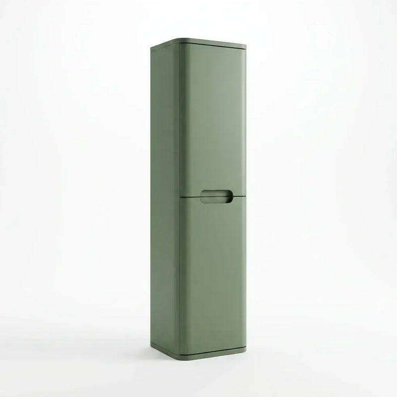 Libras 350 2 Door Wall Hung Tall Unit, Matt Sage Green