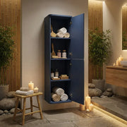 Libras 350mm 2 Door Wall Hung Tall Unit, Matt Indigo