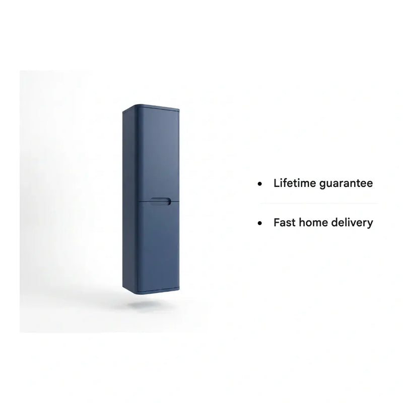 Libras 350mm 2 Door Wall Hung Tall Unit, Matt Indigo