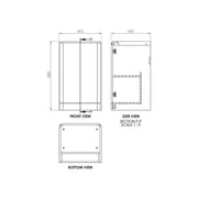 Libras 500mm 2 Door Basin Unit Matt Grey, Includes Ceramic Basin