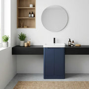 Libras 500mm 2 Door Basin Unit Matt Indigo Includes Ceramic Basin