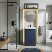 Libras 500mm 2 Door Basin Unit Matt Indigo Includes Ceramic Basin