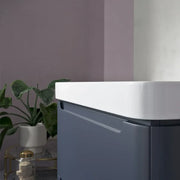 Libras 500mm 2 Door Basin Unit Matt Indigo Includes Ceramic Basin