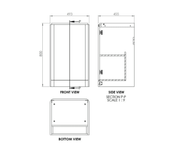 Libras 500mm 2 Door Basin Unit Matt Indigo Includes Ceramic Basin
