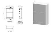 Libras 550mm Floor Standing WC Unit, Matt Indigo