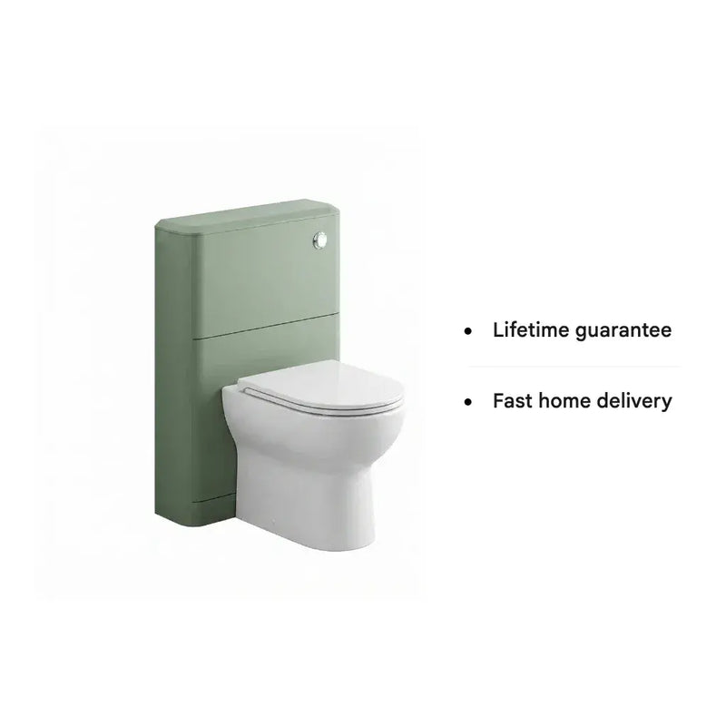 Libras 550mm Floor Standing WC Unit, Matt Sage Green