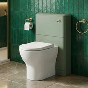 Libras 550mm Floor Standing WC Unit, Matt Sage Green