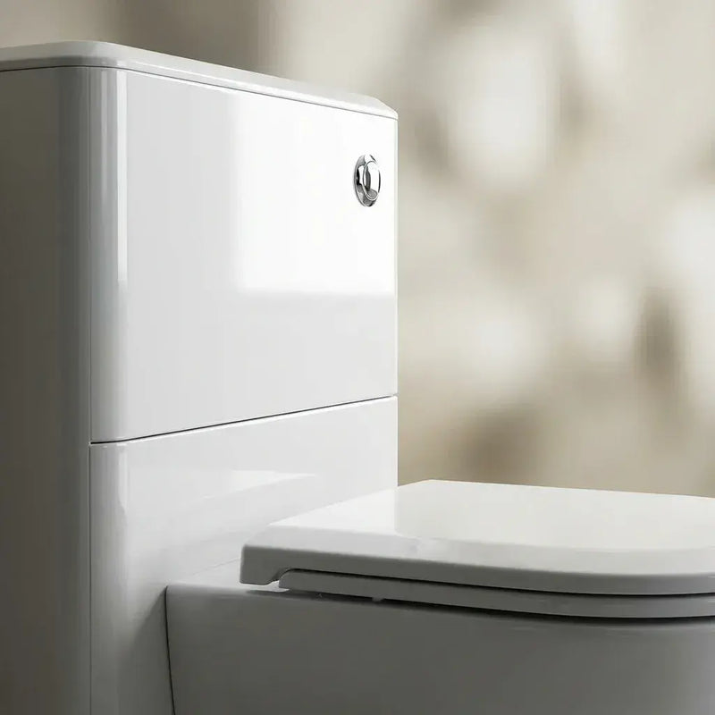 Libras 550mm Floor Standing WC Unit, White Gloss