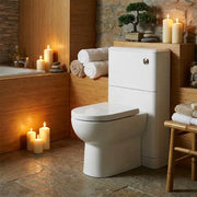 Libras 550mm Floor Standing WC Unit, White Gloss