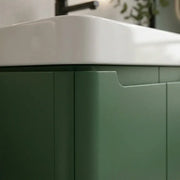 Libras 800 2 Door Floor Standing Basin Unit, Matt Sage Green, Includes Ceramic Basin