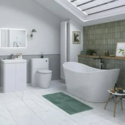 Libras Bathroom Pack with Freestanding Bath, 1 Tap Hole Basin Unit, Taps & Toilet