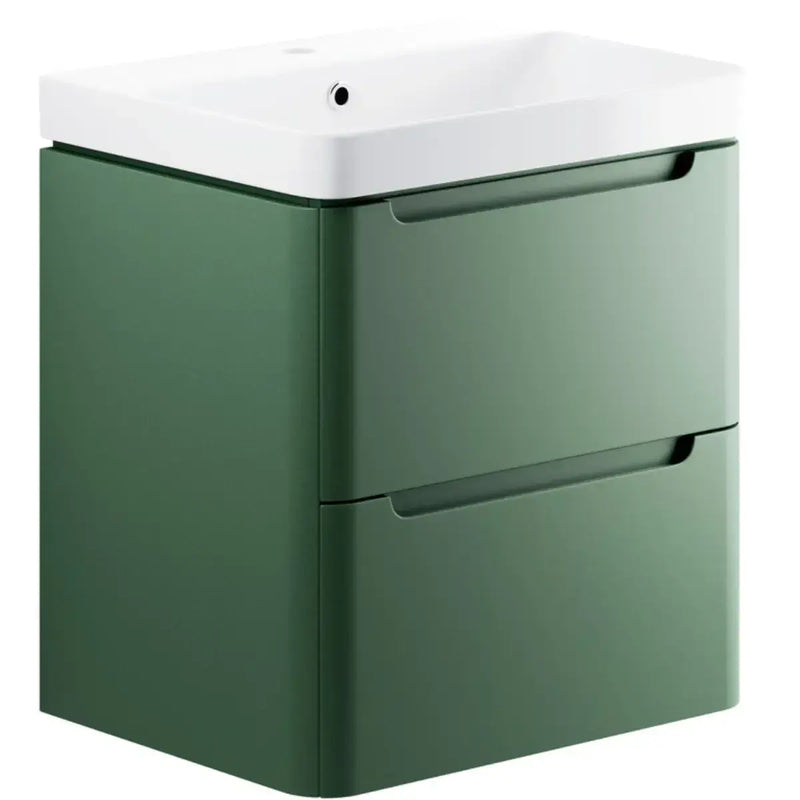 Libras Green & Gold Vanity Bathroom Pack with Super Strength Bath