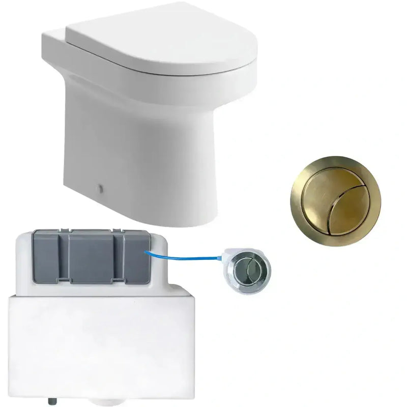 Libras Green & Gold Vanity Bathroom Pack with Super Strength Bath