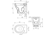 Lile Rimless Back To Wall Toilet With Soft Close Seat