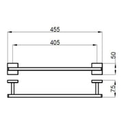 Lingtone 45cm Towel Rail - Chrome