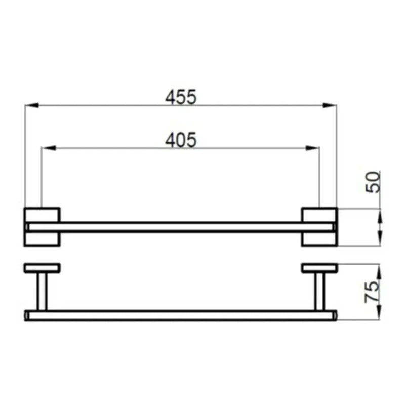 Lingtone 45cm Towel Rail - Chrome
