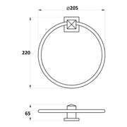Lingtone Towel Ring - Chrome
