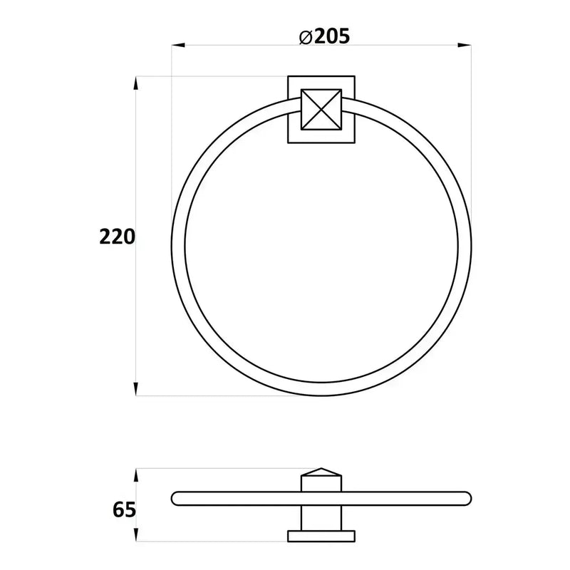 Lingtone Towel Ring - Chrome