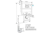 Low Height Wall Hung Toilet Frame and Cistern, Choose Flushplate (Suits furniture) - Refleck Flushplate White
