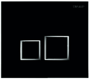 Low Height Wall Hung Toilet Frame and Cistern, Choose Flushplate (Suits furniture) - Square Flushplate Chrome