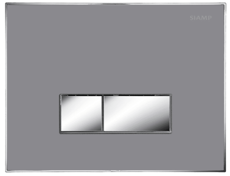 Low Height Wall Hung Toilet Frame and Cistern, Choose Flushplate (Suits furniture) - Refleck Flushplate Black