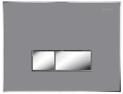 Low Height Wall Hung Toilet Frame and Cistern, Choose Flushplate (Suits furniture) - Square Flushplate White