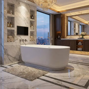 Ludline 1685 x 804mm Matt White Freestanding Bath