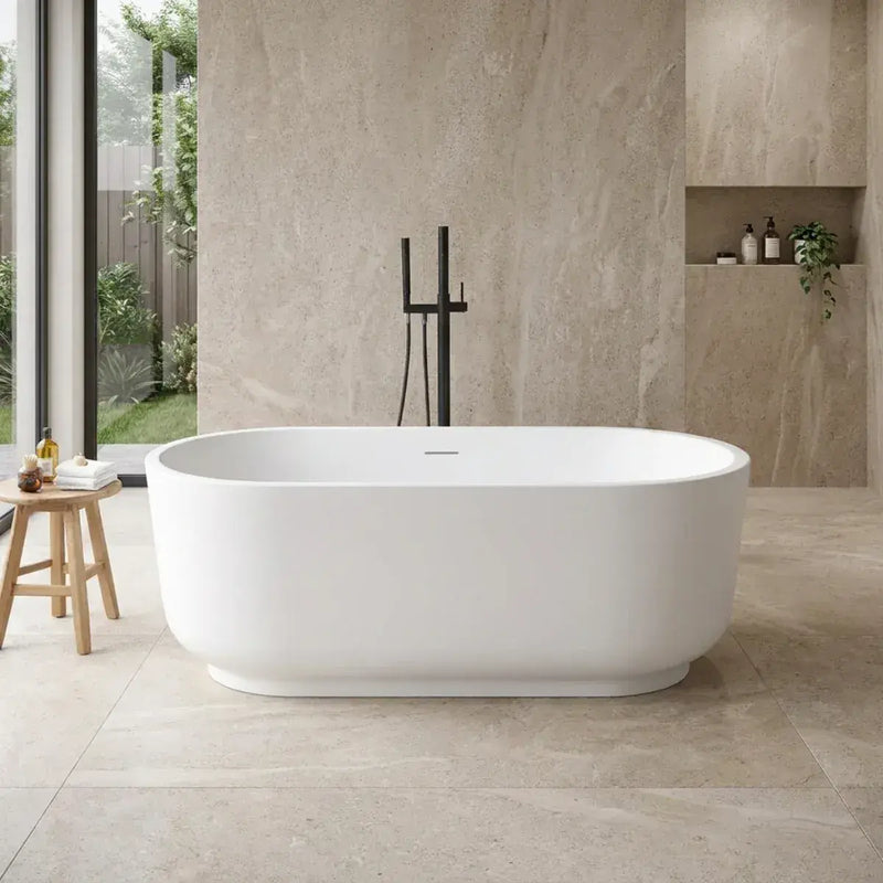 Ludline 1685 x 804mm Matt White Freestanding Bath