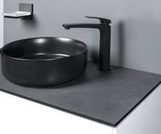 Luxore 355mm Ceramic Washbowl and Waste, Matt Black