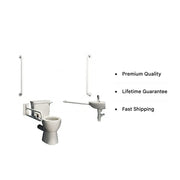 Luxury Doc M Pack with Stainless Steel - Blue - Grey or White Grab Rails - Lever Cistern
