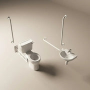 Luxury Doc M Pack with Stainless Steel - Blue - Grey or White Grab Rails - Lever Cistern