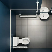 Luxury Doc M Pack with Stainless Steel - Blue - Grey or White Grab Rails - Lever Cistern